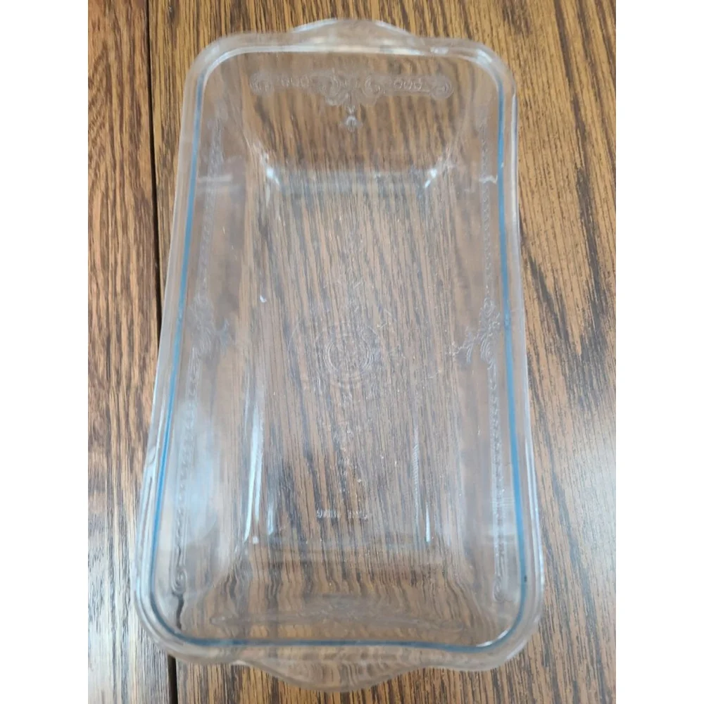 Vintage FireKing Glass Loaf Pan Blue